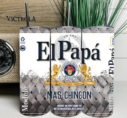 El Papá mas chingon Modelo tumbler cup 20oz  - 20OZ Dia del Padre Vaso Termo Regalo, Tumbler cup for fathers day gift.