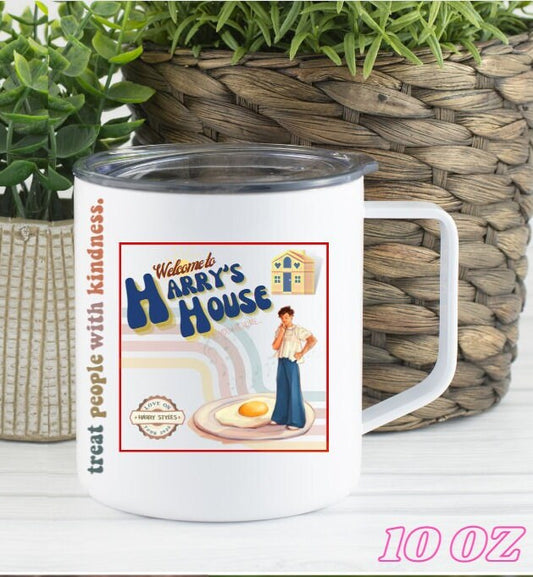 Harry's House Coffee travel mug 10oz, Harry Styles Merch, Harry Styles Gift, Harry Styles, Harry Styles House, Harry Styles, harrys house