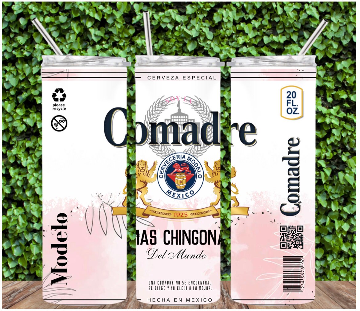 COMADRE or COMPADRE MODELO Tumbler Cups 20 oz ,  Regalo Comadre, Regalo Compadre, comadre cup, compadre cup, camadre compadre gift