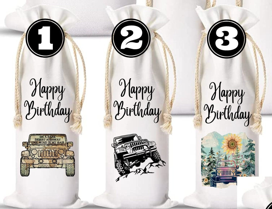 GIFT BAG for one tumbler cup, JEEP gift, jeep bag, jeep gift, jeep merch, jeep lovers, jeep