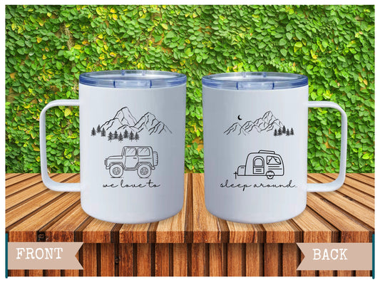 Custom Couples Mugs, jeep lovers, jeep coffee mug