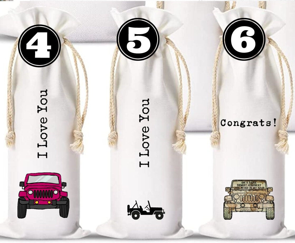 GIFT BAG for one tumbler cup, JEEP gift, jeep bag, jeep gift, jeep merch, jeep lovers, jeep