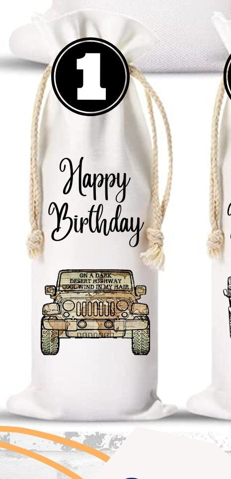 GIFT BAG for one tumbler cup, JEEP gift, jeep bag, jeep gift, jeep merch, jeep lovers, jeep