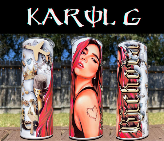 KAROL G Bling & Gold 20OZ TUMBLER CUP