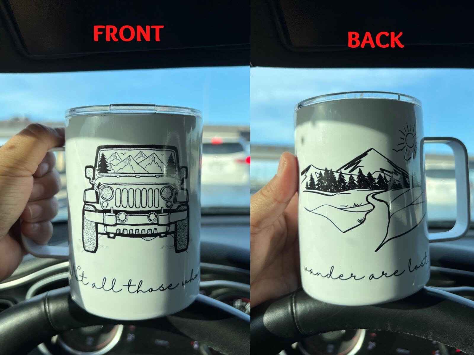 Custom Couples Mugs, jeep lovers, jeep coffee mug